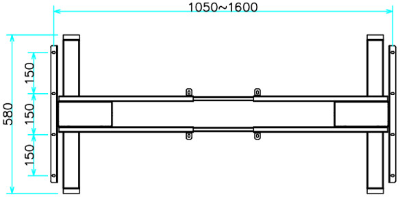 Electric adjustable table base (2 engines)